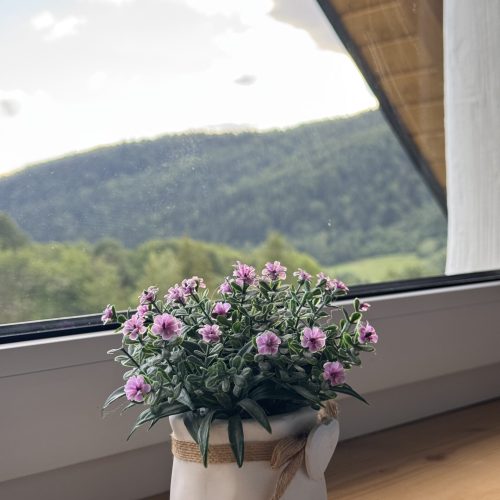 Komfortowy salon z kominkiem – chata w Bieszczadach